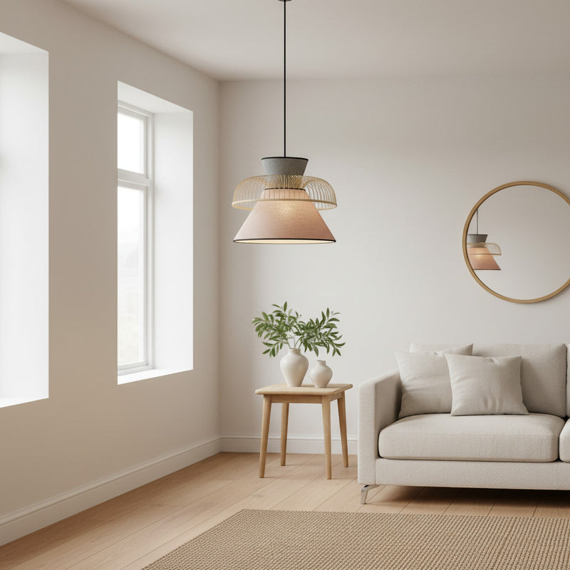 Bamboo tiered pendant